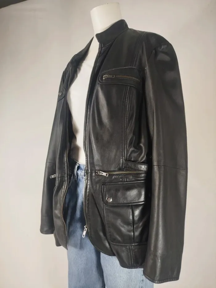 Veste en Cuir femme L > XXL parfait état - Cuir véritable très bonne qualité A269 - photo numéro 7