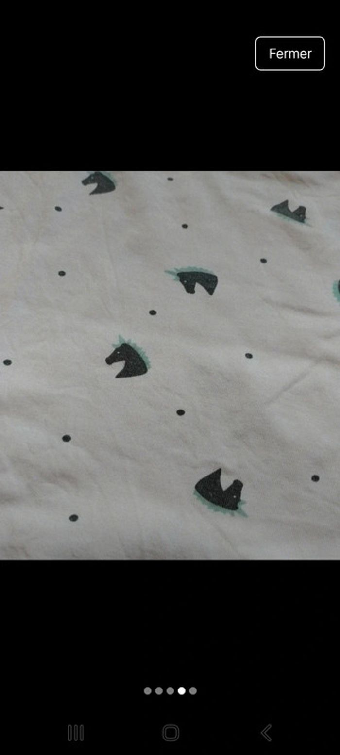 T-shirt fille blanc motif licorne Kiabi - photo numéro 4