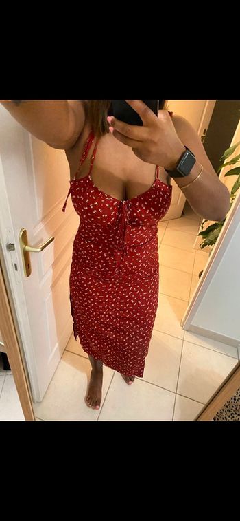 Robe longue rouge