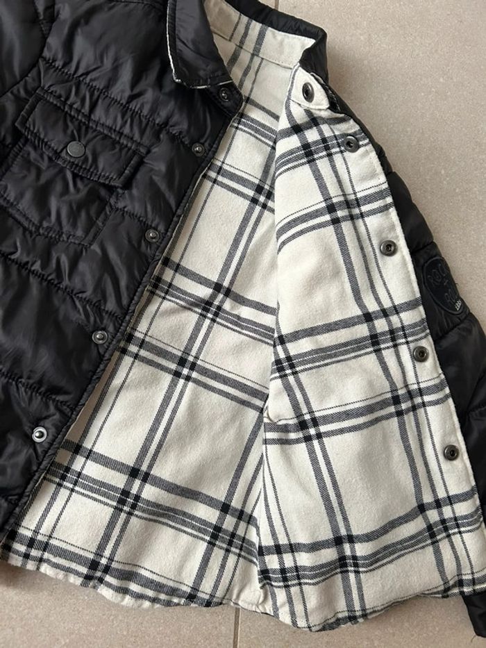 Doudoune misaison réversible noire et carreaux garçon IKKS 5ans - photo numéro 10