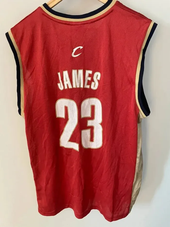 Reebok Maillot basketball jersey 🏀 NBA LeBron #23 James Cleveland Mens L - photo numéro 10