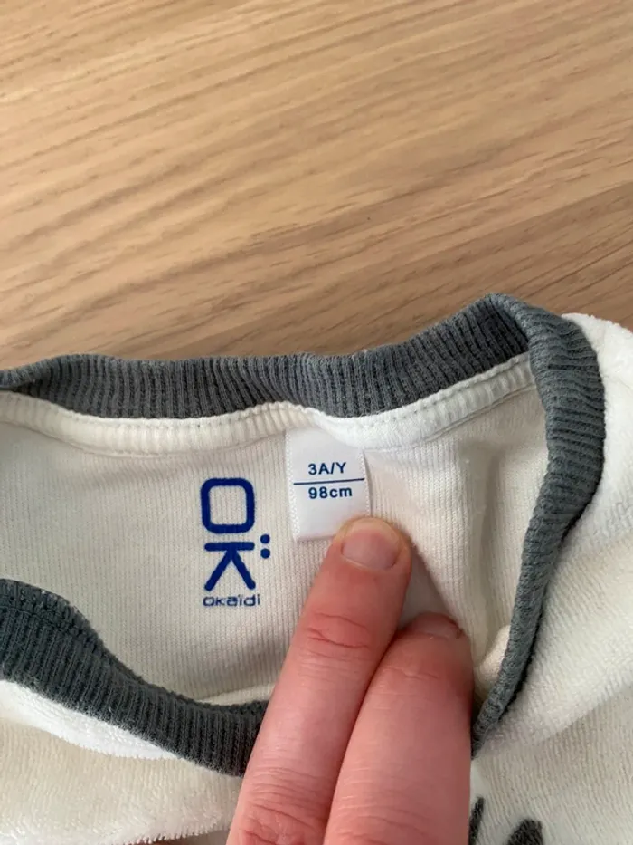Pyjama velours Obaibi 3 ans - photo numéro 2