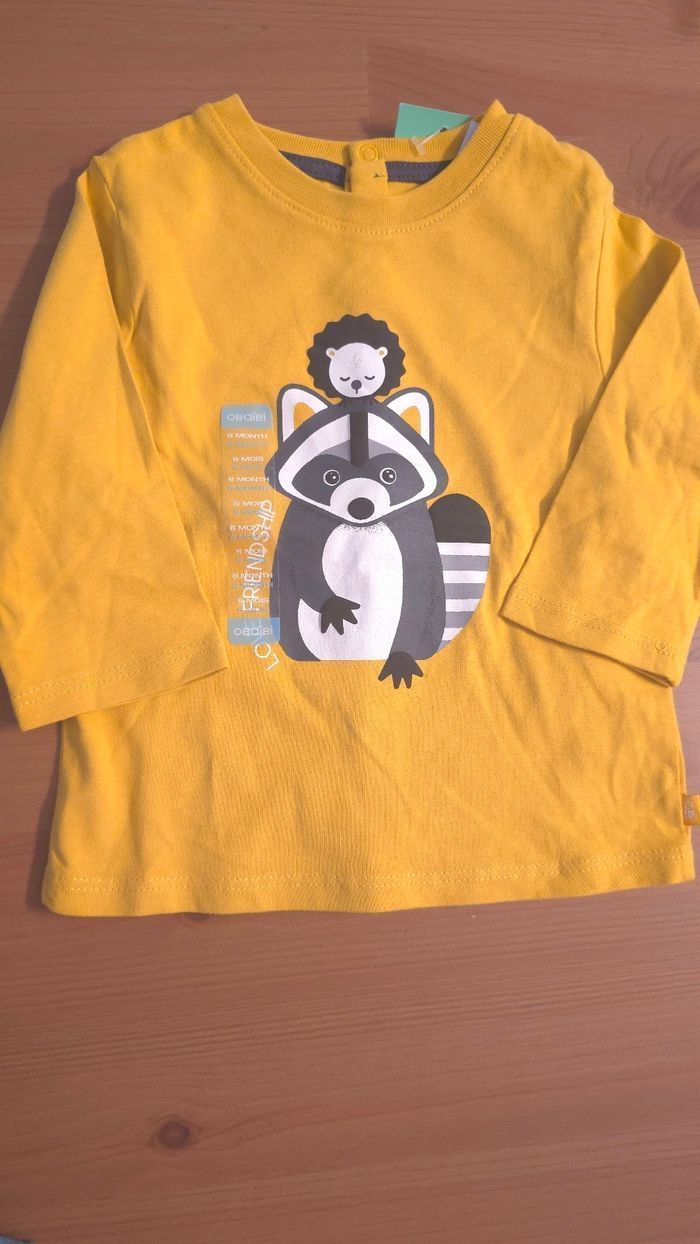 (Neufs non portés) 🏷💙😍🥰 superbes  teeshirts ml 6 mois garçon 😍🥰💙 - photo numéro 7