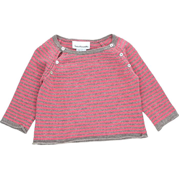 Pull 12 mois en laine et coton Arsène et les pipelettes