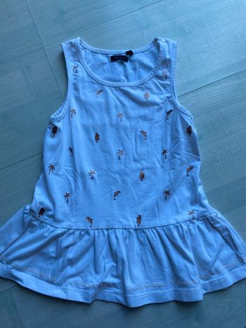 Débardeur blanc motifs paillettés ikks 8 ans