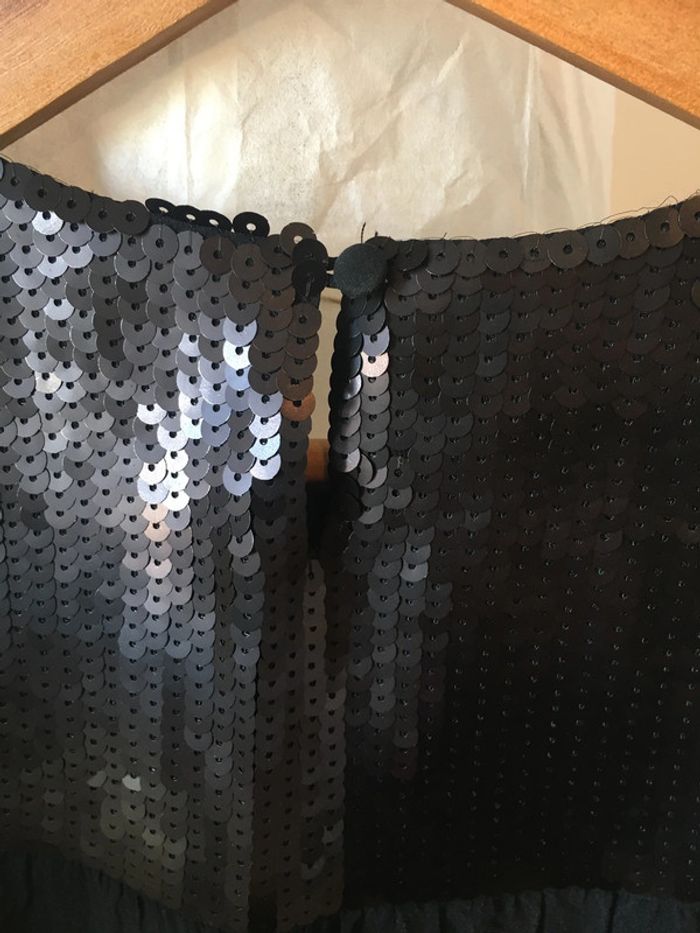 Robe droite noire courte à sequins Etam - photo numéro 4