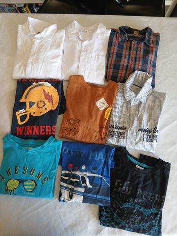 Lot chemises et manches longues 8 ans