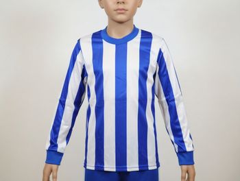 T shirt manches longues rayé bleu et blanc 12-14 ans