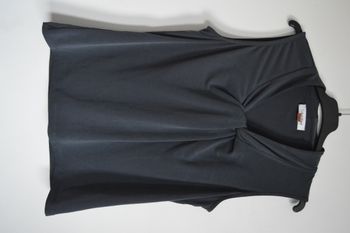 Haut sans manches Calvin Klein gris anthracite col noué taille S