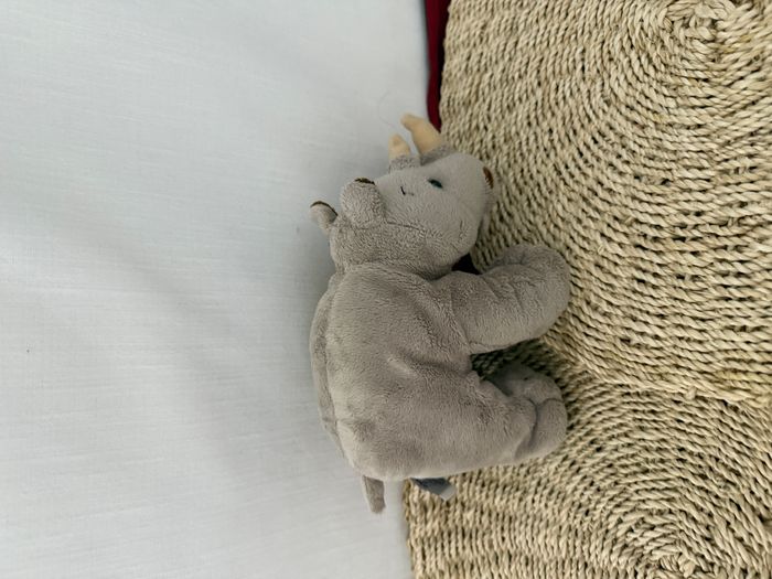 Peluche doudou Rhinoceros gris Ajena Nounours - photo numéro 4