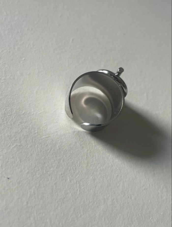 Bague argentée acier - photo numéro 4