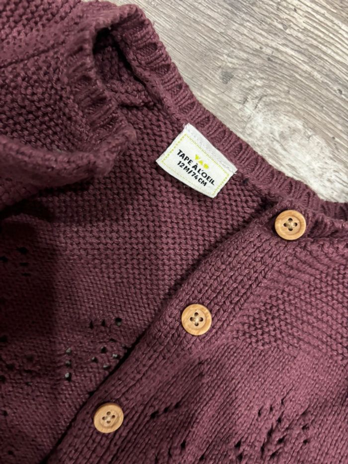 Gilet en laine bébé fille 12mois TAO - photo numéro 4