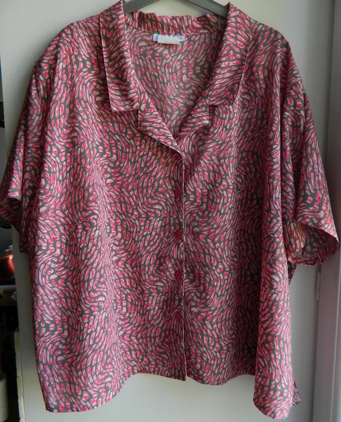 Chemisier manches courtes grande taille 62 "Marie de Marcille"