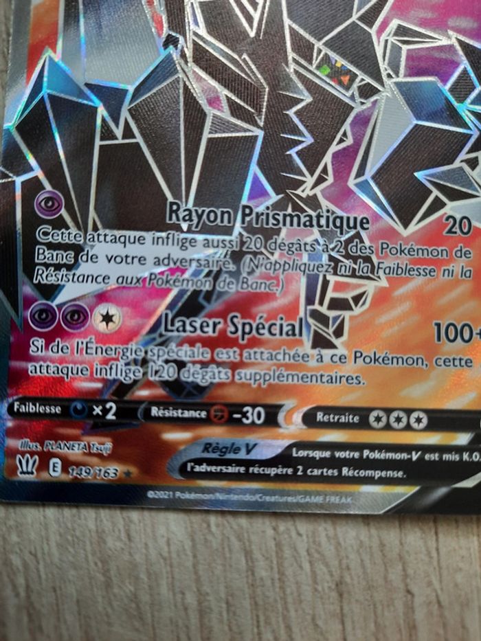 Carte Pokemon Necrozma V PV 220 149/163 neuve - photo numéro 4
