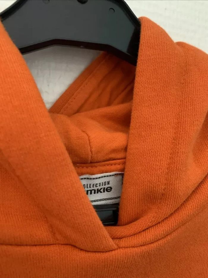 Haut Pull Sweat À Capuche Orange Pimkie TS - photo numéro 2