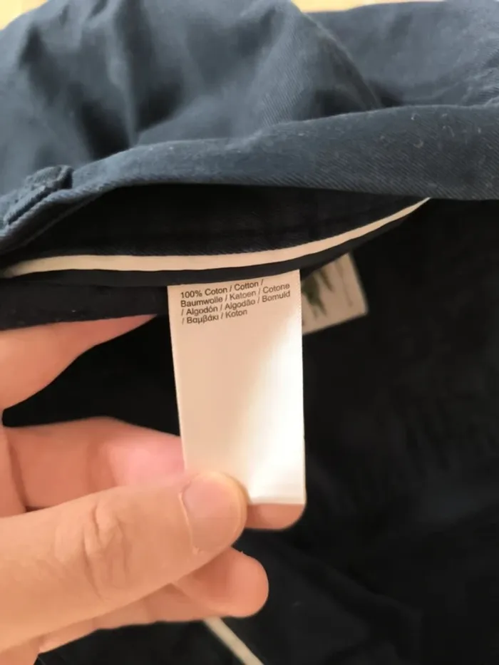 Short Lacoste homme taille 44 excellent état coton logo poche bleu foncé marine - photo numéro 5