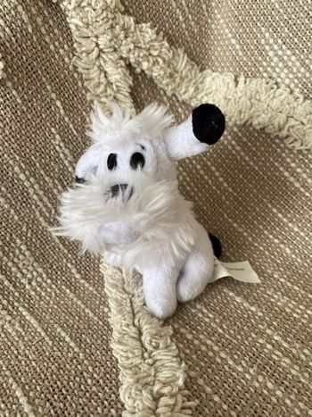 Peluche doudou porte clé 10cm Astérix et obelix idefix chien blanc très bon état