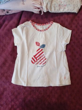 Tee shirt manche courte pression dos 12 mois