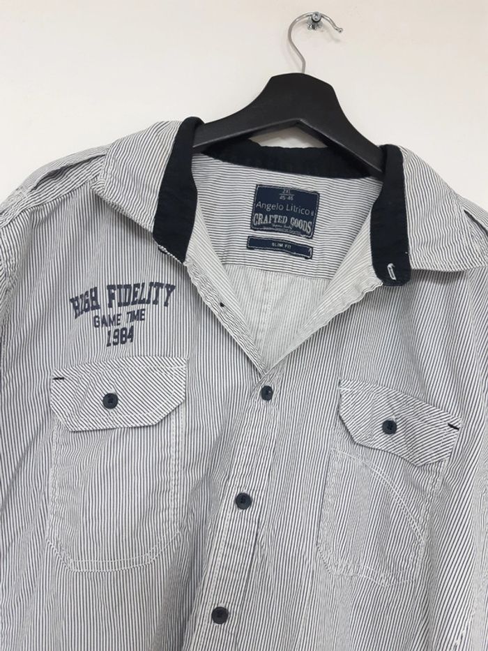 Chemise manches longues rayée XXL - photo numéro 2