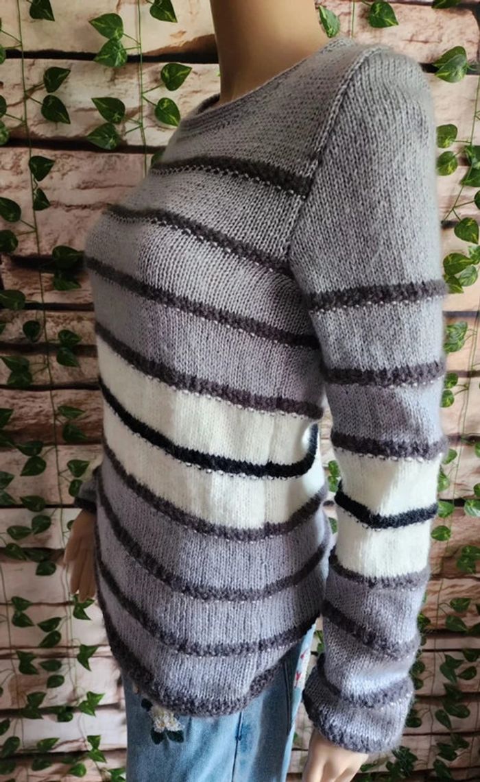🌸Pull Laine Tons Gris Taille Unique 🌸 - photo numéro 3