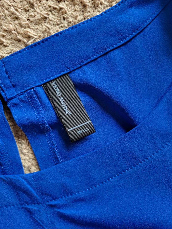 Robe tunique Vero Moda - bleu électrique satiné - photo numéro 12