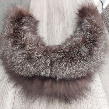 Col vintage fourrure argenté