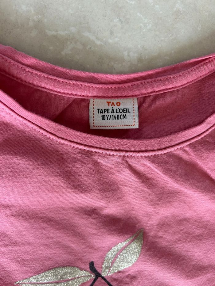 Lot de 2 tee-shirts fille 10 ans tao - photo numéro 4