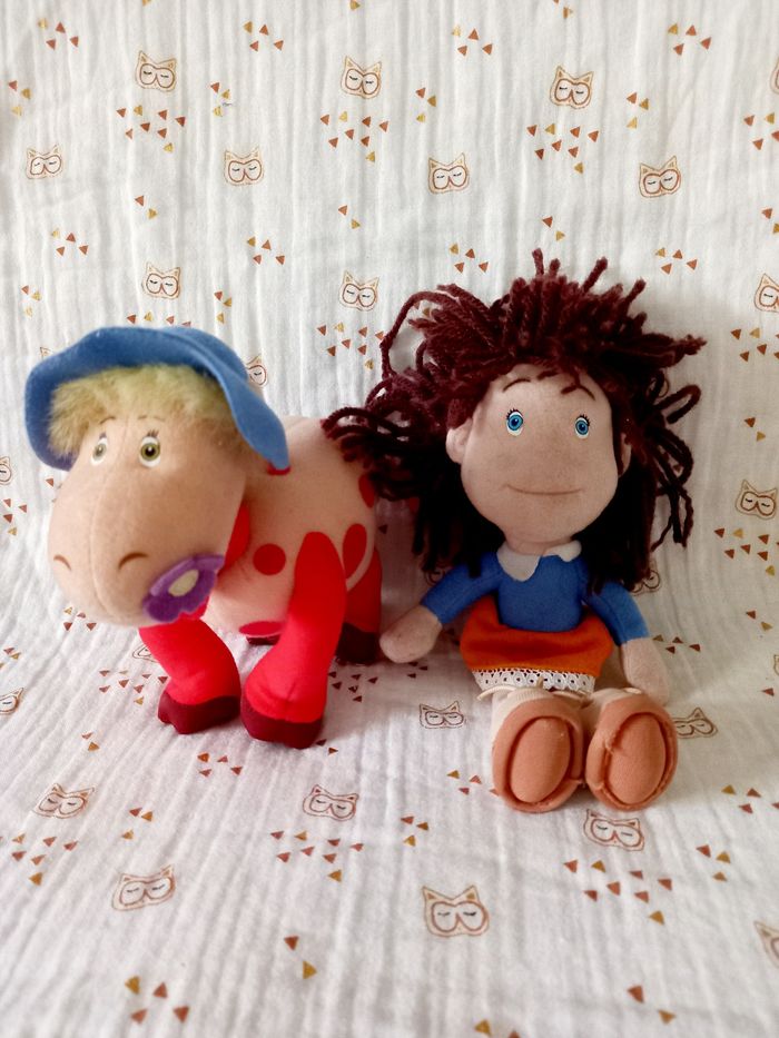 Peluches Margotte et la vache Le Manège Enchanté