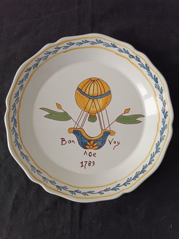 Assiette déco montgolfière