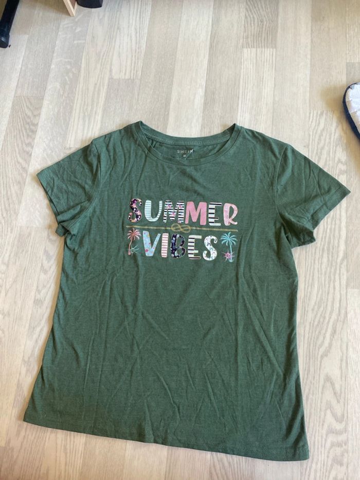 Tee shirt vert Summer vibes