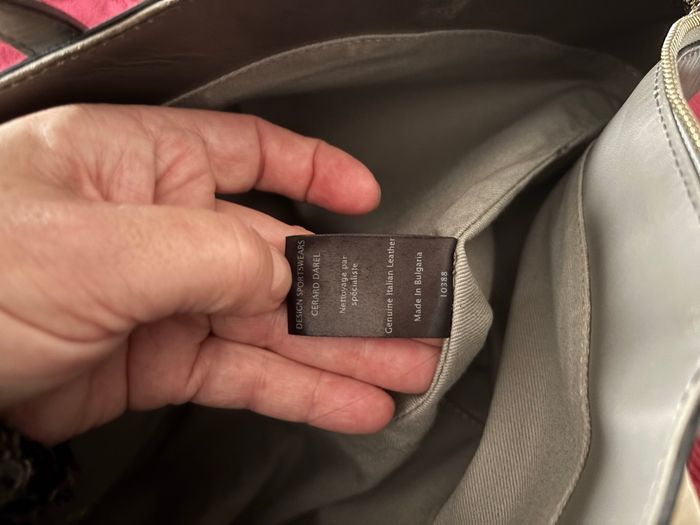 Sac Gerard Darel cuir gris authentique # - photo numéro 8