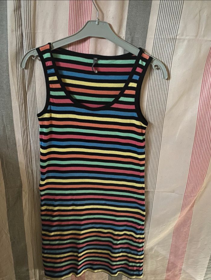 Robe longue rayé