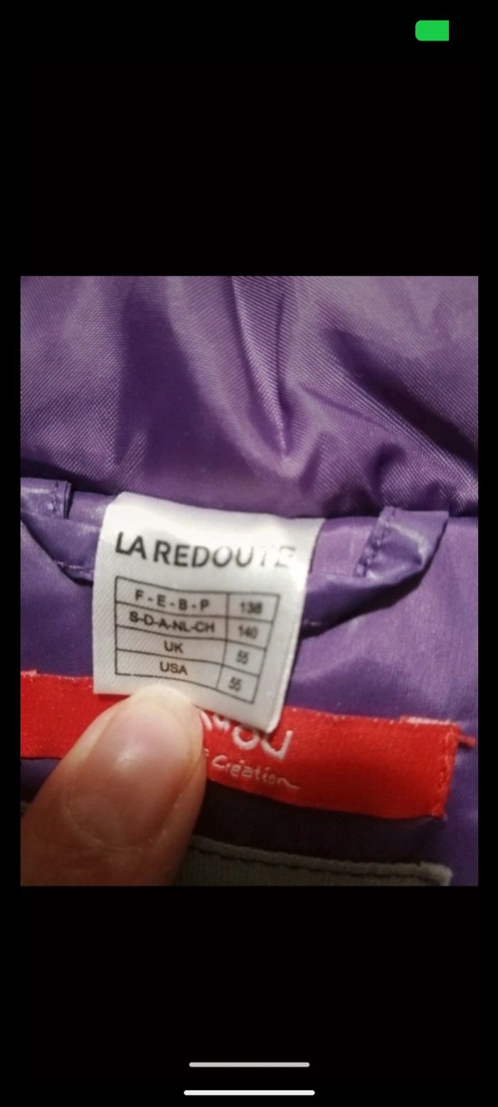 Belle doudoune violette Okaou. Taille 10ans - photo numéro 8