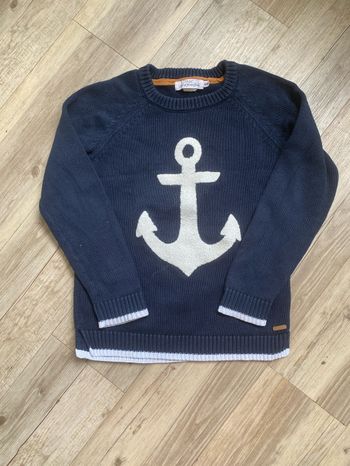 Pull encre marinière garçon H&M 8/10 ans