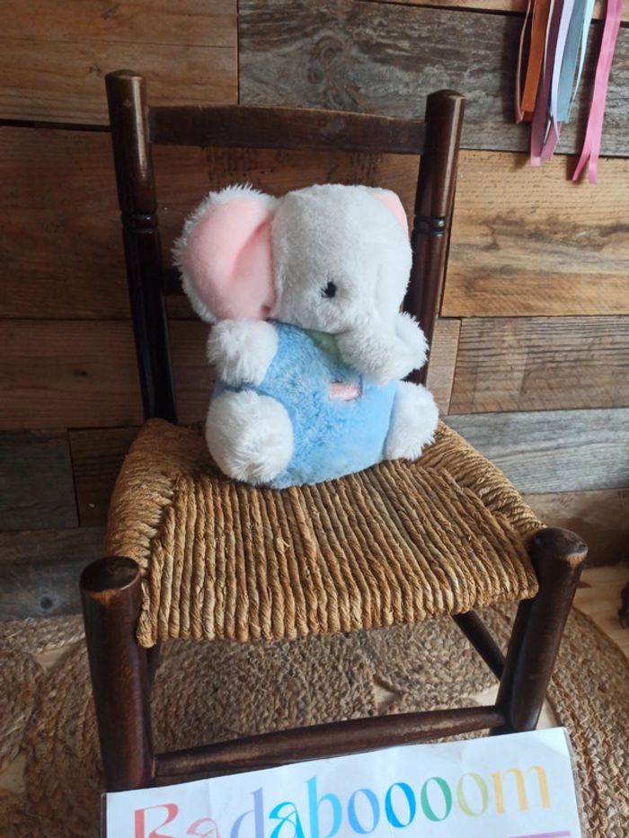 peluche éléphant hochet boulgom  tbe - photo numéro 4
