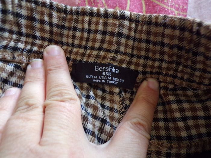 Pantalon à carreaux marron taille M - photo numéro 3