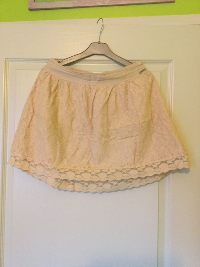 Jupe courte rosée/beige