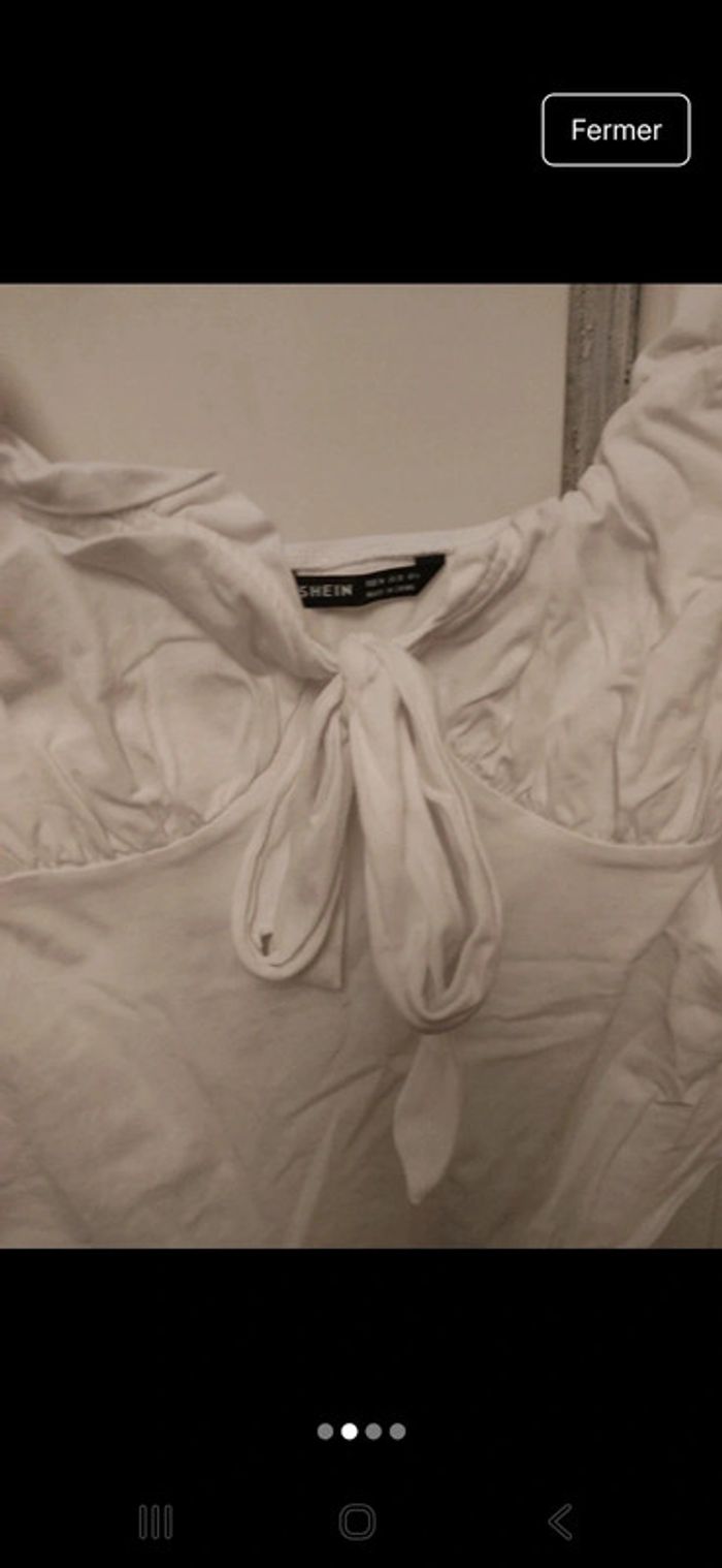 Body blanc femme 38 noeud - photo numéro 2