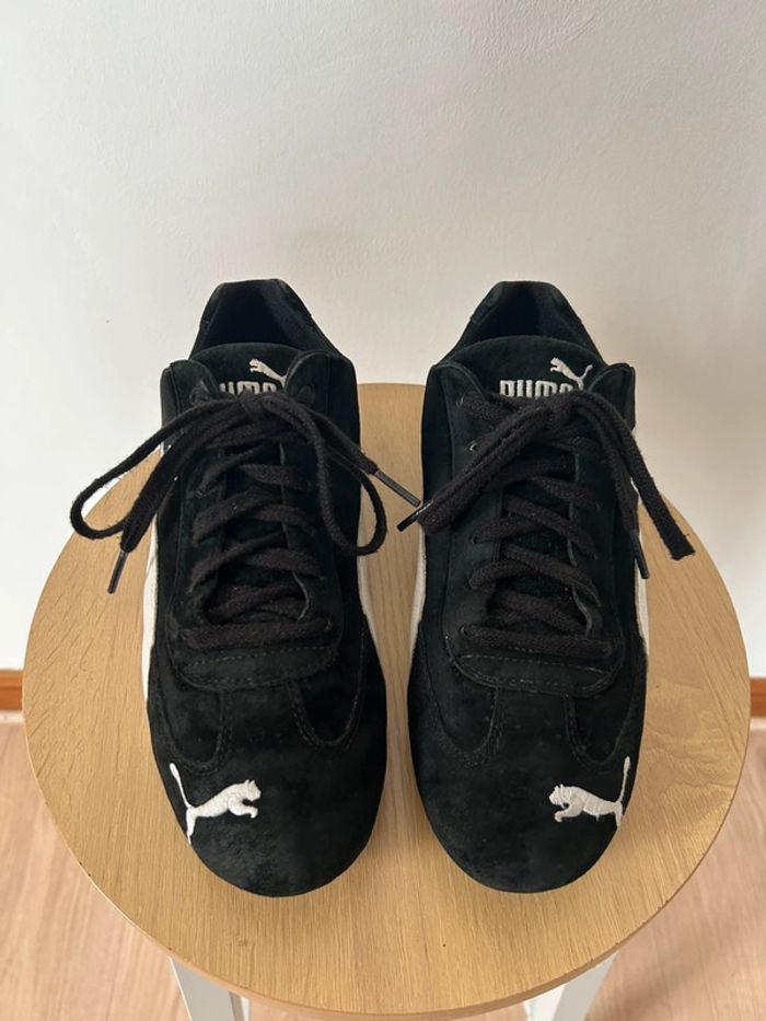 Baskets Puma Vintage Speedcat daim noir & cuir blanc – T42 – Parfait état - photo numéro 2