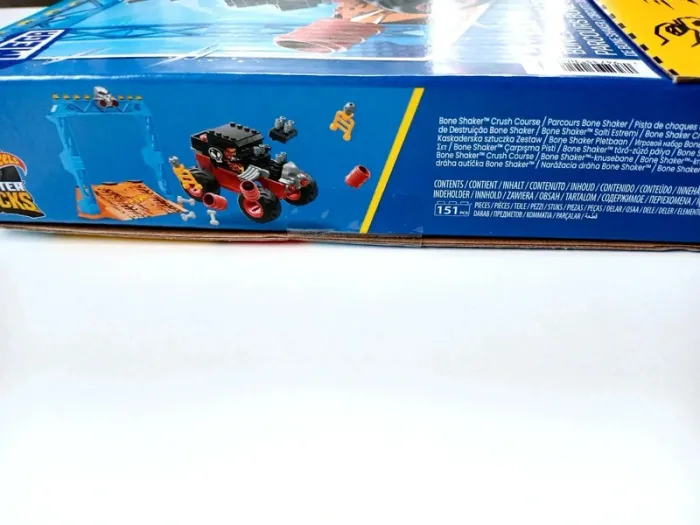 Mattel Hot Wheels MEGA Monster Trucks Smash & Crash Bone Shaker NEUF - photo numéro 5