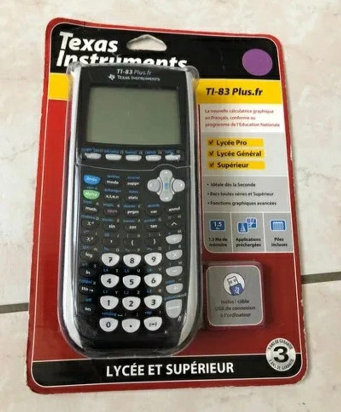 Calculatrice scientifique texas instruments ti-83 plus neuve ds emballage