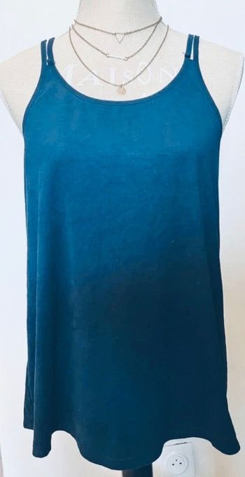 Blouse oversize vintage aspect peau de pêche bleue marine Only & u