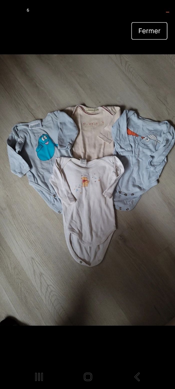 Lot de 4 bodys garçon 3 mois