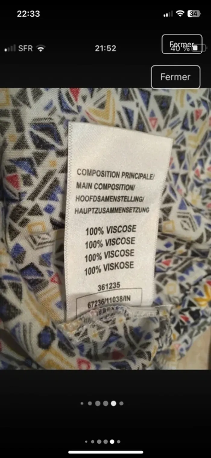 Magnifique blouse d’été en 46 de marque Damart en excellent état - photo numéro 14