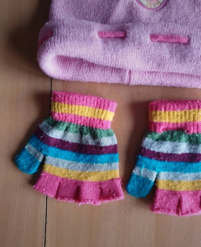 Bonnet + mitaine fille  T.U - photo numéro 2