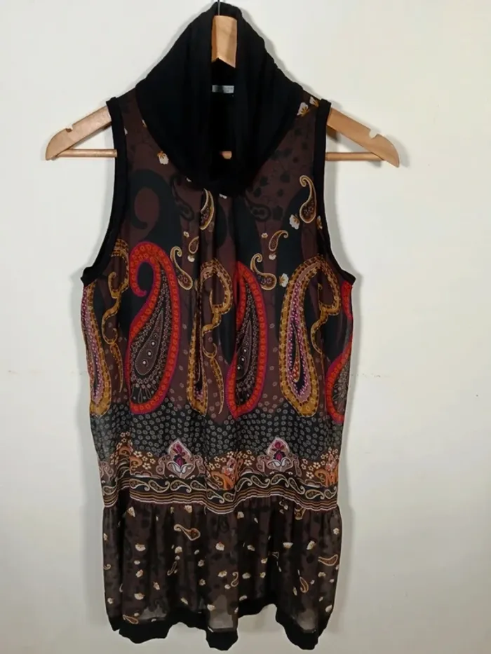 C19 robe imprimé marron Promod 38