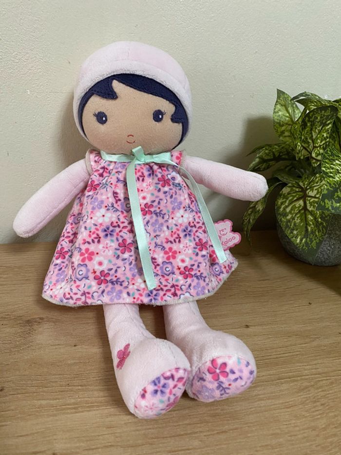 Doudou poupée tendresse robe fleurs kaloo 30 cm