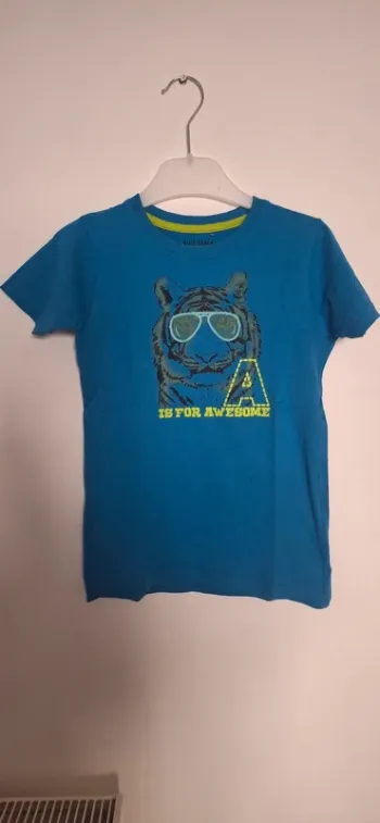 🌟 T-shirt Bleu à Motif de Tigre Blue Seven 🌟