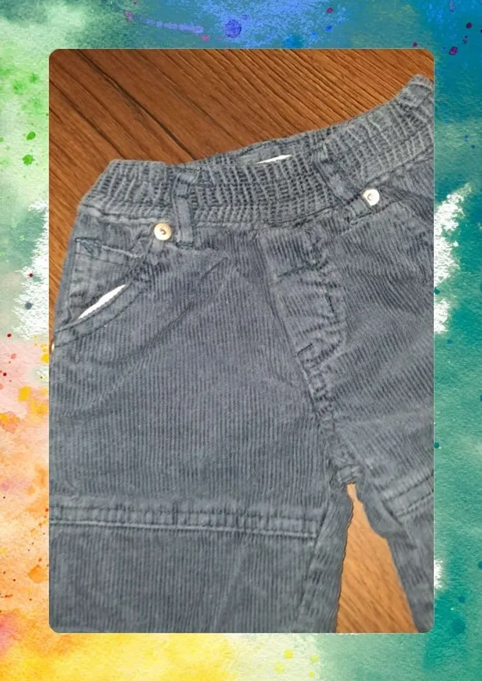 Pantalon 6 mois bleu - photo numéro 3