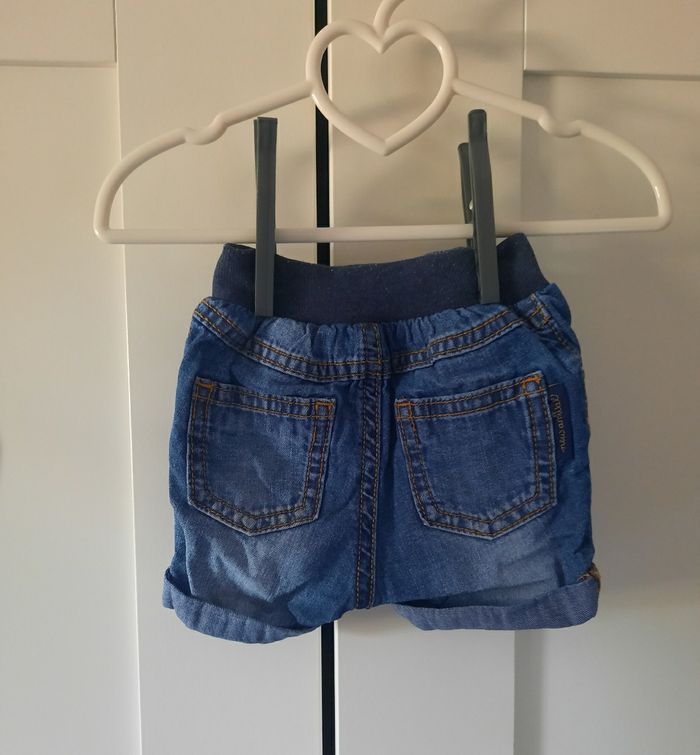 Short Jean Jeans Bébé 0-1M H&M Coupe Mixte - photo numéro 2